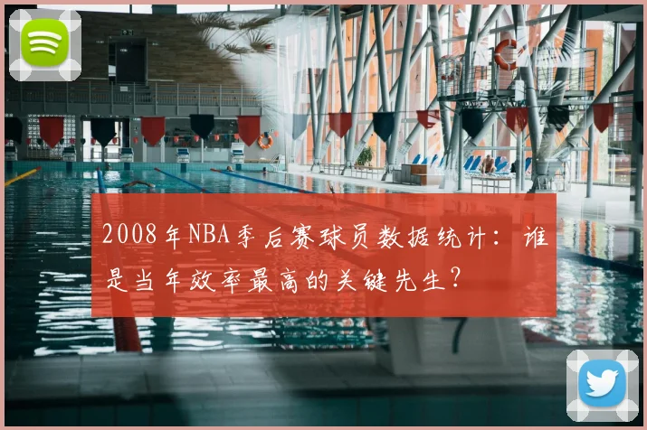 2008年NBA季后赛球员数据统计:谁是当年效率最高的关键先生?